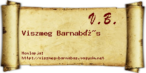 Viszmeg Barnabás névjegykártya